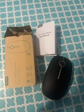 Jully Comb Wireless Black & Silver Optical Mouse with Box